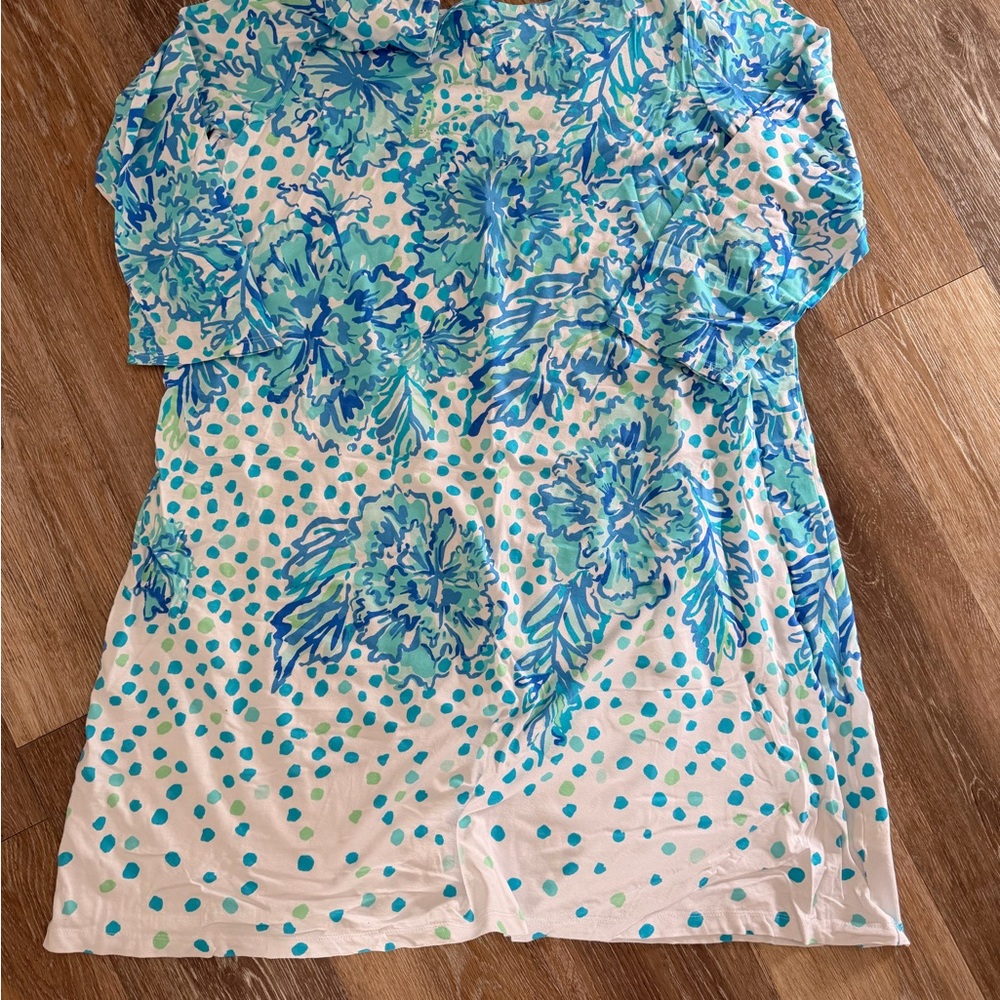 Lilly Pulitzer Blue and White Floral Blouse